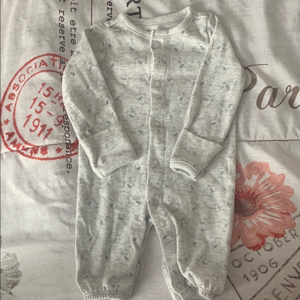 Baby Onesie with Subtle Pattern